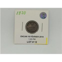 1870 Canada Silver Victoria Dime