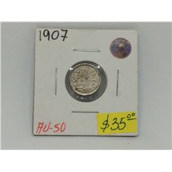 1907 Canada Silver Edward VII 5 cents