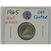 Image 3 : 1965 Canada Silver Dime with Off Center Variety-Mint Error