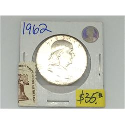 1962 USA Silver Liberty Bell Half Dollar