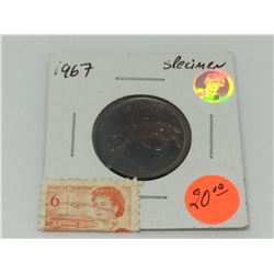 1967-1867 Canada Commemorative Specimen Silver 25 cents