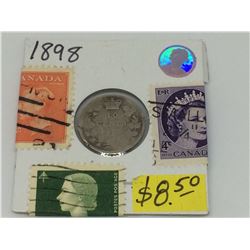1898 Canada Victoria Silver 10 cents