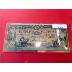 1917 Canadian Bank of Commerce 10 Dollar Banknote, 16-04-12a