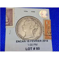 1885 Newfoundland Sterling Silver 50 Cents-Avers 1