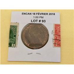 1861 New Brunswick Victoria One Cent