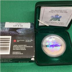 2002 Canada 1 oz Fine Silver Hologram- Anniversary of the Loon