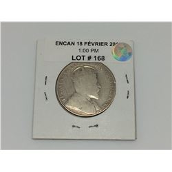 1910 Canada Silver 50 Cents Victorian leaves