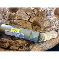 1934 Canada 5 Cents Nickel Solid Roll