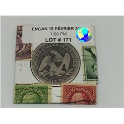 1859 USA Half Silver Dollar Liberty Seated