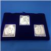 Image 2 : 1976 Montreal Pur Silver XXI Olympiad Set of 3 Stamps 15,55gr each