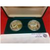 Image 2 : 1988 Proof Coin 20$ set of Two Sterling Coin 2 x 1 Troy OZ-Free-Style Skiing