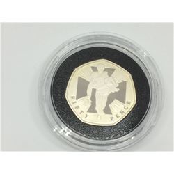 2006 Royal Mint Piedfort Victoria Cross Heroic Acts Fifty Pence Silver Proof Coin