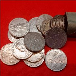 1929 Canada 5 Cents Roll, lot of 40 Pieces.