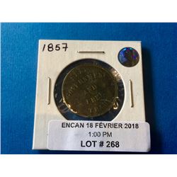 1857 Prince Edward Island-Self Government and Free Trade Token