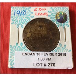 1910 Canada 50 Cents Edward leaves