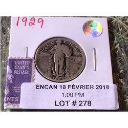 1929 USA 25 Cents