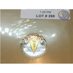 1945-2005 Annual Report french / English- 25 Cent Gold Plated, Limited edition