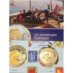 2008 Canada Proof 1$ sterling coin Plus One Nickel Champlain 2008 coin