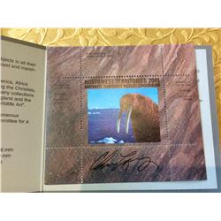 2001 Northwest Territories Wildlife Conservation 6$ Stamp, Signed by Artist Chris Lacey