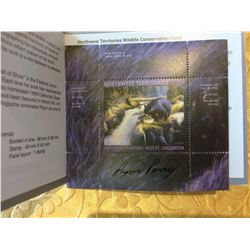 2003 Northwest Territories Wildlife Conservation 6$ Stamp, Black Bear- Signed by Artist Gordon B.Isn