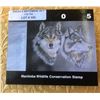 Image 1 : 2005 Manitoba Wildlife Conservation 6$ Stamp-Two Wolves