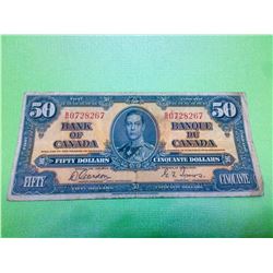 1937 Bank of Canada 50$ Gordon-Towers, B/R0728267 BC-26b