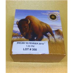 2013 Canada 100$ Fine Silver Coin-BISON STAMPEDE