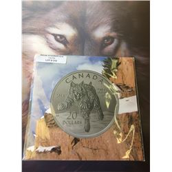 2014 Fine Silver 20$ coin-The Lynx