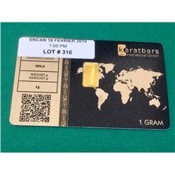 Gold 1 Gr Pur Karatbar