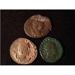 Estate Sales: ROM#027 - IMPÉRIALES - Lot of 3  Different Antoniniens - Carausius, Salonine et Postum