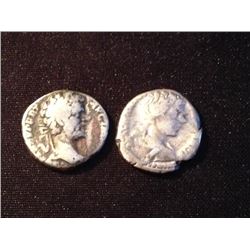 Estate Sale: ROM#003 - FAMILLE SÉVÈRE - Lot of 2  Different Deniers  Septime Sévère et Caracalla 6,0