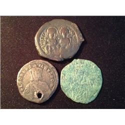 Estate Sale: BYZANTINES - Lot de 3 Monnaies Différentes 27,15 gr