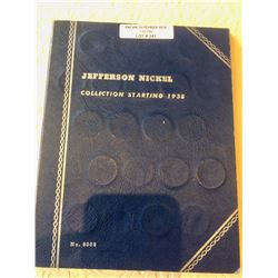 1938 USA Partial Set Jefferson Nickel Album Including Silver Coin