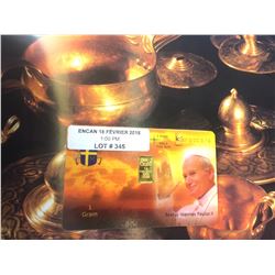 Karatbars Beatus Loannes Paulus II 1 gr Pur Gold Limited Edition 999,9 fine gold