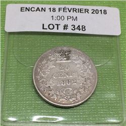 1862 CANADA SILVER 20 CENTS NEW BRUNSWICK