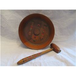 Pacific Northwest Coast Indian Hand Carved Nut Cracker and Dish