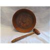 Image 1 : Pacific Northwest Coast Indian Hand Carved Nut Cracker and Dish