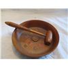 Image 3 : Pacific Northwest Coast Indian Hand Carved Nut Cracker and Dish
