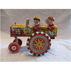 Vintage 1950's Marx Litho Wind Up Toy Car WORKS