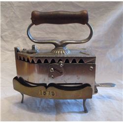 Rare 1873 Dated Iron and Stand