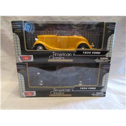 Lot of Two American Classic Die Cast 1934 Fords NIB