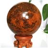 Image 2 : Firework Jasper Sphere with Stand 2.6"