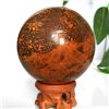 Image 5 : Firework Jasper Sphere with Stand 2.6"