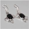 Image 1 : Black Onyx and Silver Earrings