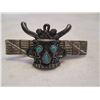 Image 1 : Native American Silver and Turquoise Tie Bar