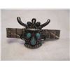 Image 3 : Native American Silver and Turquoise Tie Bar