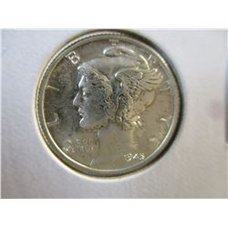 1945 BU Mercury Dime