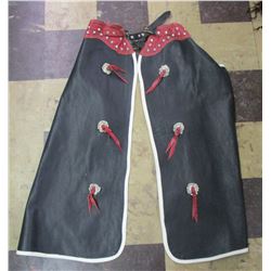 Black and Red Vintage Western Chaps