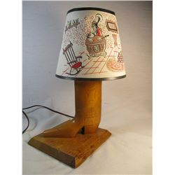 Vintage Wooden Cowboy Boot Lamp