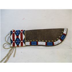Beaded Leather Knife Sheath